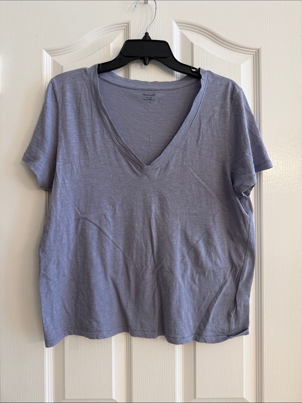 Madewell Lavender V-Neck Short Sleeve Tee